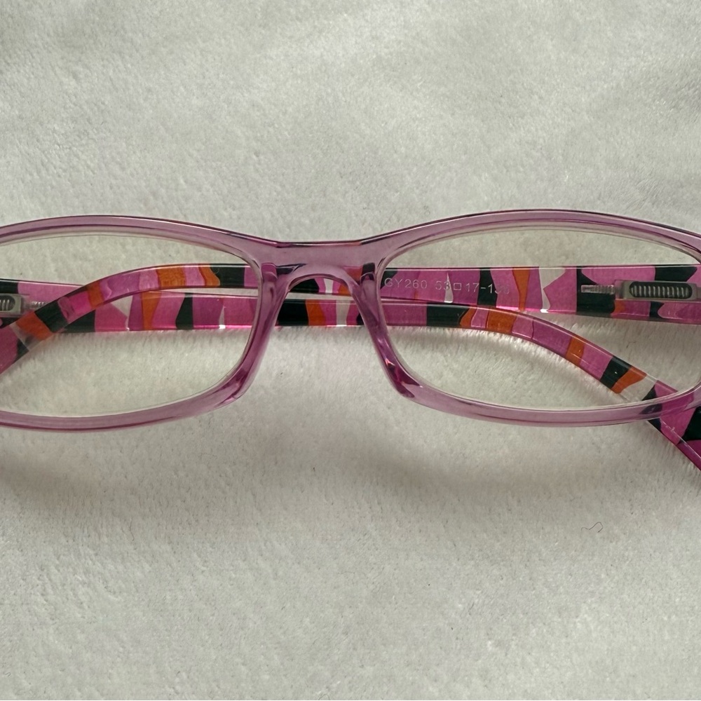 Pink Patterned Eyeglasses - Picture 6 of 15
